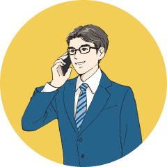 電話をしている男性の写真